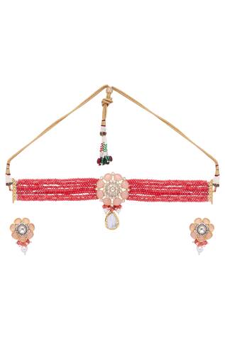 Hrisha Jewels Kundan Choker Necklace Set