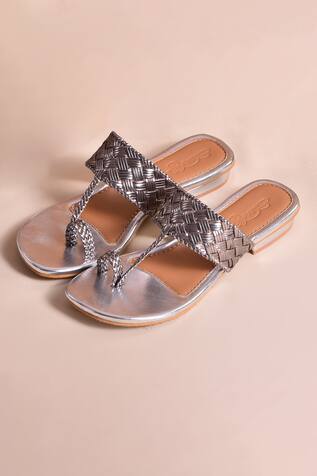 Sole House Woven Kolhapuri Flats