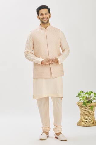 Vanshik Satin Bundi & Kurta Set