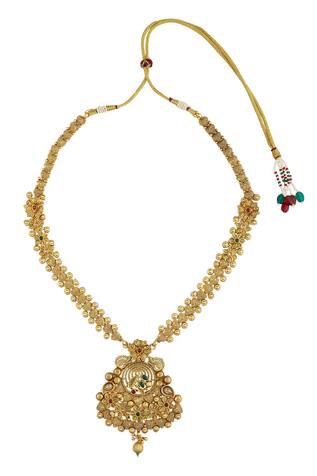 Nayaab by Aleezeh Floral Motif Carved Necklace Set