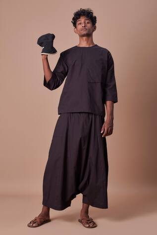Mati Handwoven T-Shirt & Harem Pant Set