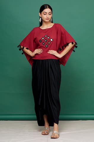 Arihant Rai Sinha Mirror Work Tunic & Skirt Set