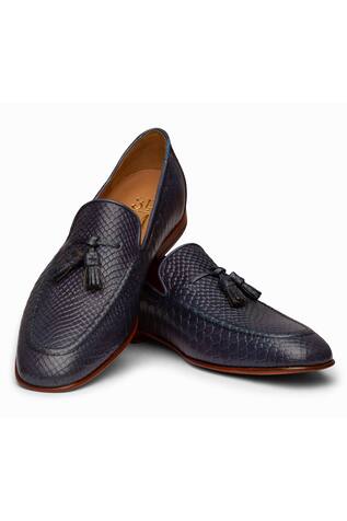 Buy 3DM Lifestyle Blue Full Grain Calf Leather Uppers Leather Tassel  Loafers Online | Aza Fashions