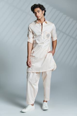 S&N by Shantanu and Nikhil Draped Cotton Pant