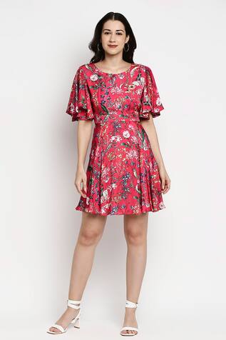 Gaya Ruby Floral Print Dress