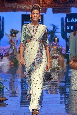 Payal Singhal Reyna Embroidered Saree & Choli Set