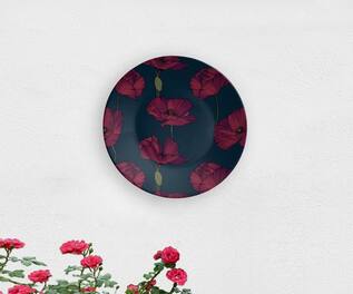 The Quirk India American Flower Art Decorative Wall Plate