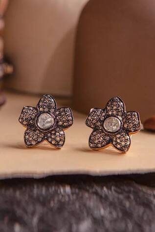 The Alchemy Studio Picolo Flower Diamond Stud Earrings