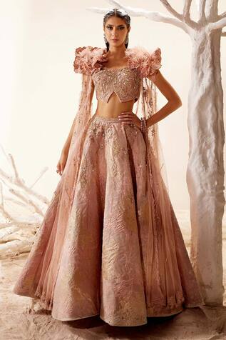 Adaara Couture Fairy Dream Embroidered Top & Lehenga Set