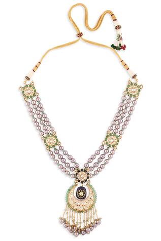 Joules by Radhika Layered Kundan Pendant Necklace