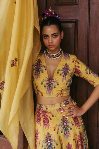 Jodi Sariska Silk Hand Embroidered Dupatta