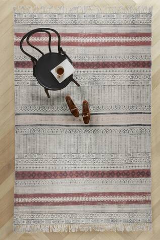 ORNA Cotton Hand Block Printed Rug