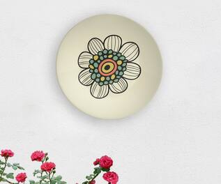 The Quirk India Vintage American Flower Splash Decorative Wall Plate