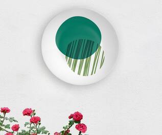 The Quirk India Scratch within Circle Decorative Wall Plate