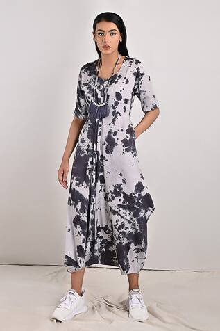 Bohame Emma Tie & Dye Print Dress