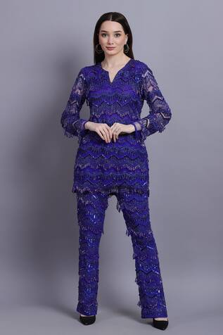 Asira Dansante Embroidered Top & Pant Set