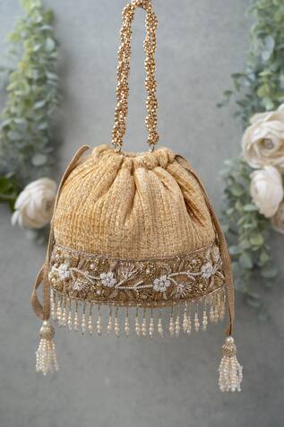 Amyra Velvet Embroidered Potli Bag