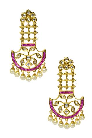 Tizora Long Maharani Dangler Earrings