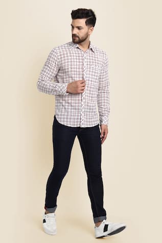 Missprint Cotton Checkered Shirt