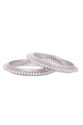 Solasta Jewellery Solitaire Studded Bangles (Set of 2)