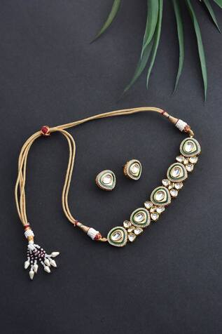 Swabhimann Jewellery Polki Choker Necklace Set