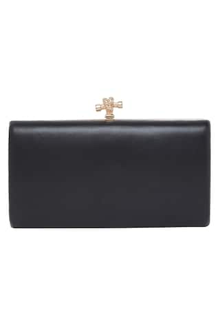 Richa Gupta Leather Patchwork Clutch With Sling