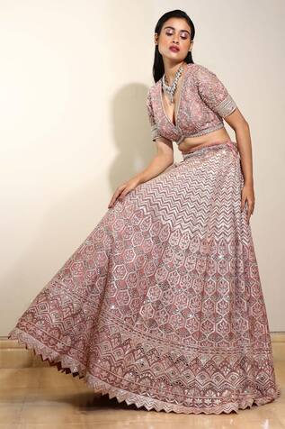 121Couture Embroidered Lehenga Set