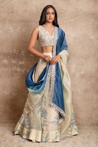 Arpita Mehta Leaf Print Lehenga Set