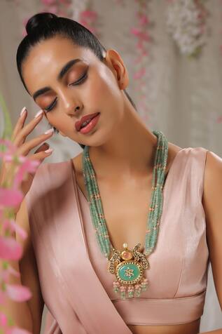 Paisley Pop Tuhin Kundan Long Necklace