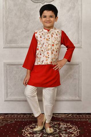 Arihant Rai Sinha Printed Bundi & Kurta Set