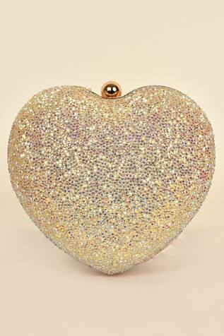 Alor Bags Dazzle Crystal Heart Clutch