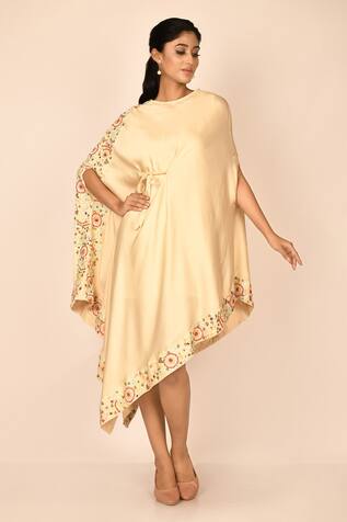Arihant Rai Sinha Floral Embroidered Hem Cape