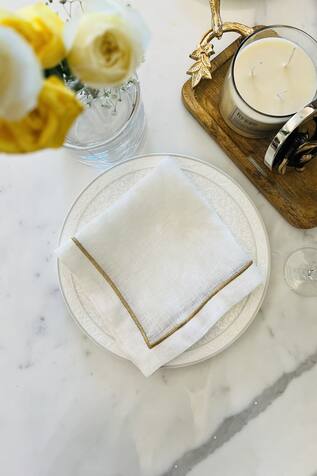 MJ Label Linen Napkin (Set of 6)