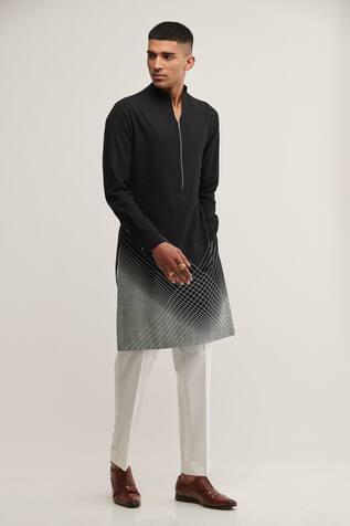 Dhruv Vaish Handloom Printed Kurta Set