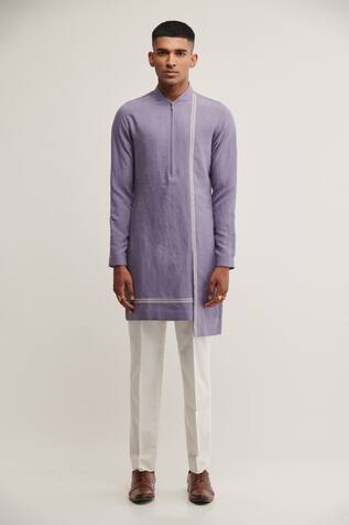 Dhruv Vaish Handloom Cotton Striped Kurta