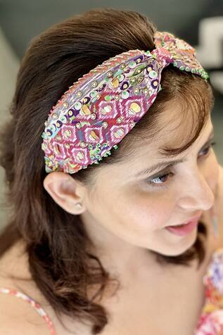 Payal Singhal Maude Embroidered Headband 