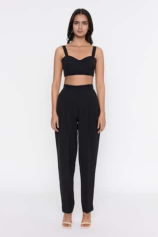Deme by Gabriella Solid Bustier Top & Pant Set