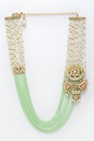 Dugran By Dugristyle Multi Layered Kundan Necklace