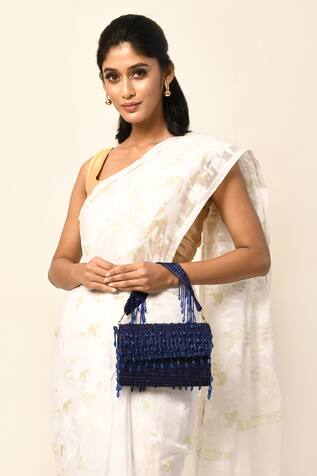 Samyukta Singhania - Accessories Bead Drop Hand Bag With Handle
