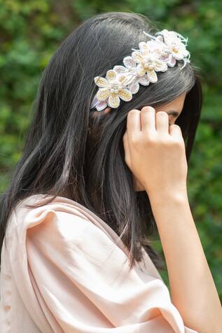 Choko Boho Floral Bead Work Hairband