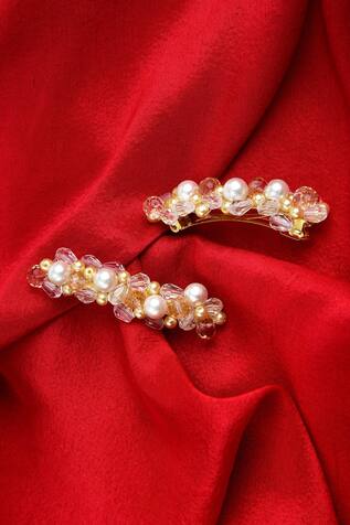 Choko Amber Beaded Alligator Clips (Set of 2)