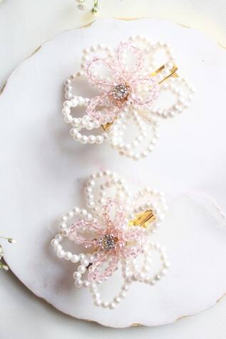 Choko Embellished Flower Alligator Hair Clip (Set of 2)