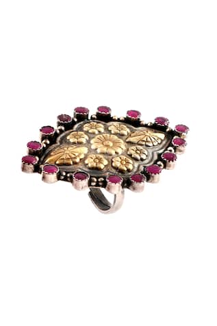 Noor Handcrafted Floral Design Ring