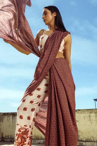 Pasha India Amoli Printed Pant Set With Saree