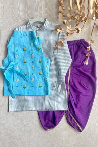 Khela Embroidered Bundi & Kurta Set