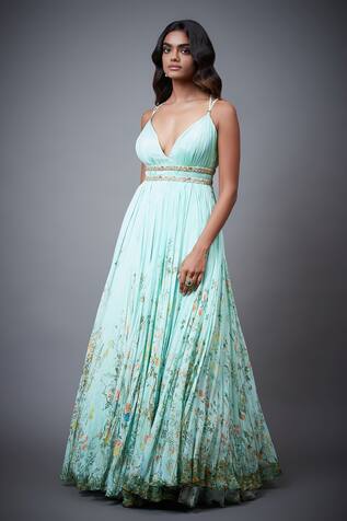 RI.Ritu Kumar Bagh-E-Noor Floral Print Gown