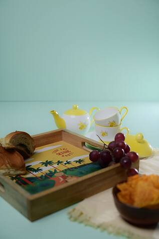Cosy Dwellings Scenic Route Wooden Serving Tray