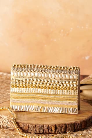 The Purple Sack Unnati Embellished Clutch With Sling