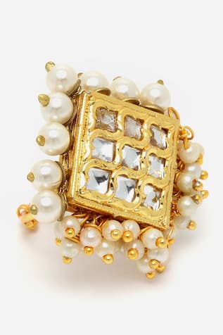 Dugran By Dugristyle Pearl Embellished Ring