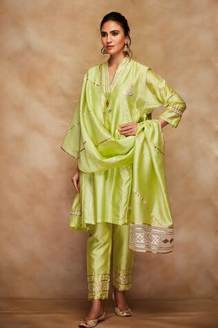 Gulabo by Abu Sandeep Chanderi Silk Gota Work Dupatta